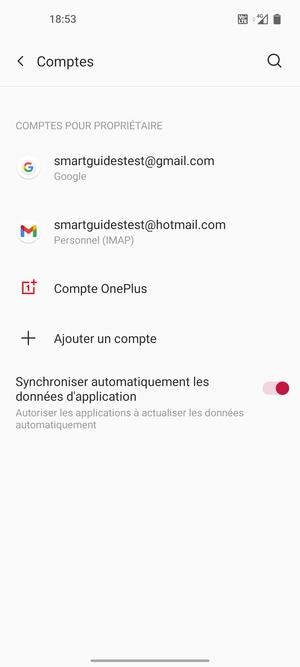 Sélectionnez votre compte Google