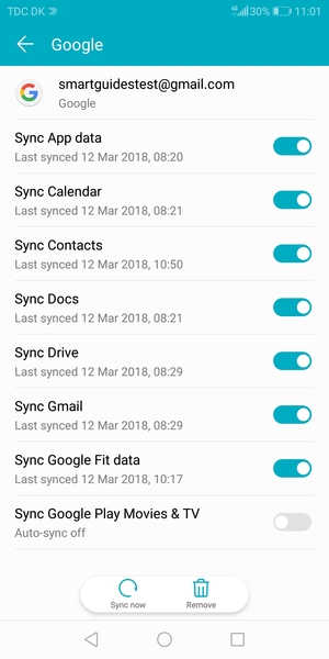 Select Sync now