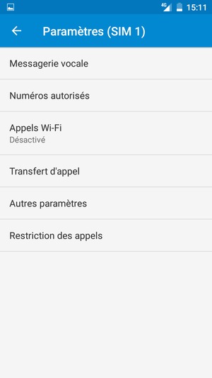 Sélectionnez Messagerie vocale