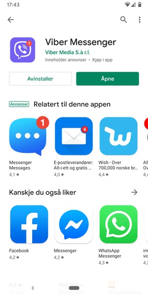 Velg Åpne