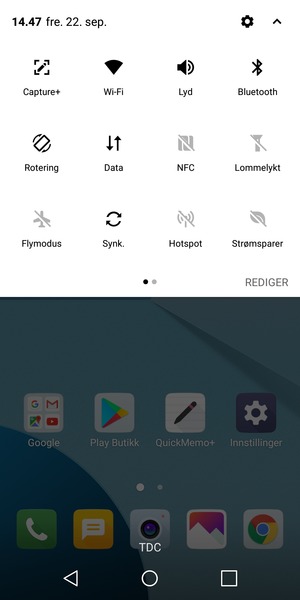 Slå av Wi-Fi og Bluetooth