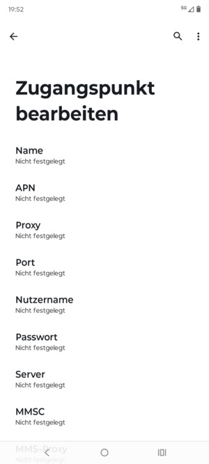 Geben Sie MMS-Informationen ein