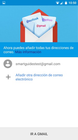 Seleccione IR A GMAIL