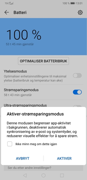 Velg AKTIVER