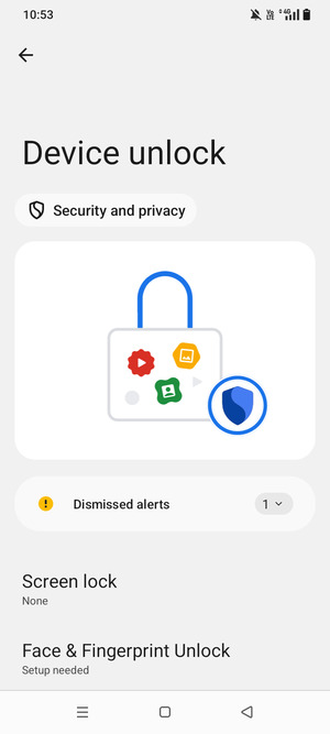 Select Screen lock