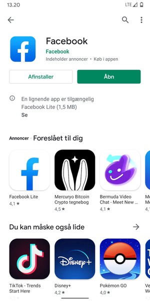 Vælg Åbn