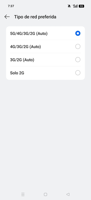 Seleccione la opción deseada