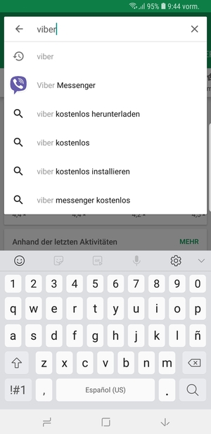 Geben Sie den Namen der App ein und wählen Sie Suchen