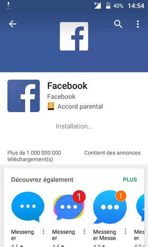 Veuillez attendre la fin de la procédure d'installation