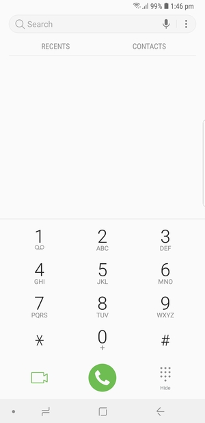 Press and hold the number 1
