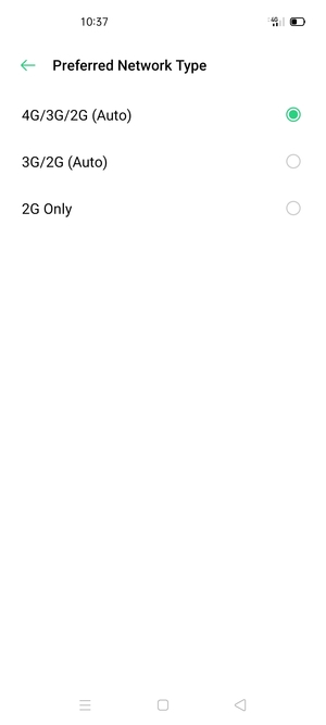 Select your preferred option