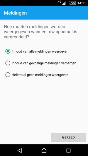 Selecteer uw voorkeursoptie en selecteer GEREED