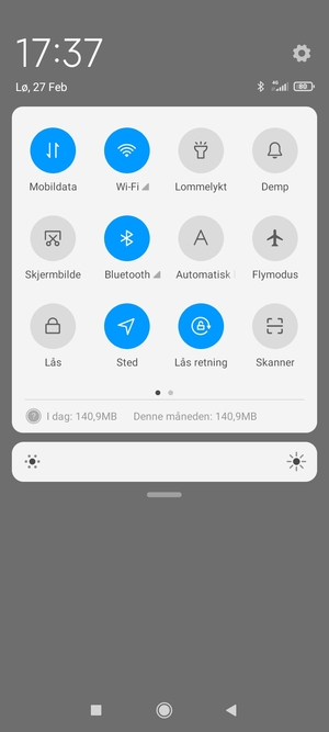 Slå av Wi-Fi og Bluetooth