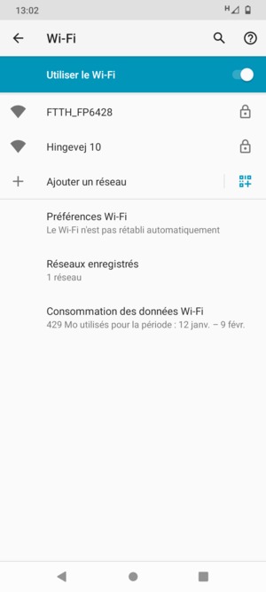 Sélectionnez le réseau sans fil auquel vous souhaitez vous connecter