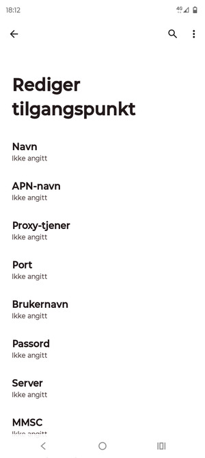 Skriv inn MMS-informasjon