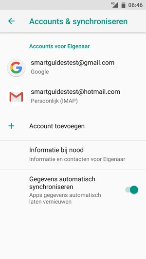 Selecteer uw Google-account
