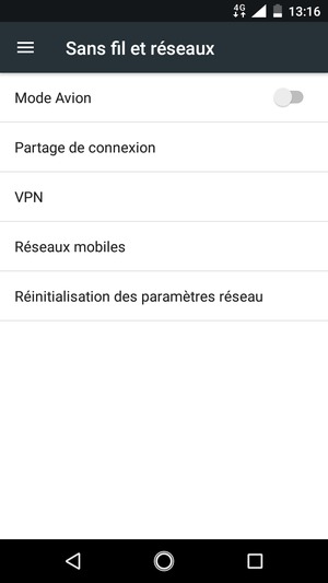 Sélectionnez Réseaux mobiles