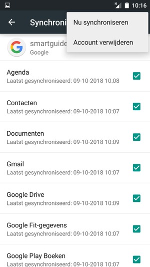 Selecteer Nu synchroniseren