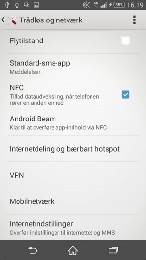 Vælg Mobilnetværk