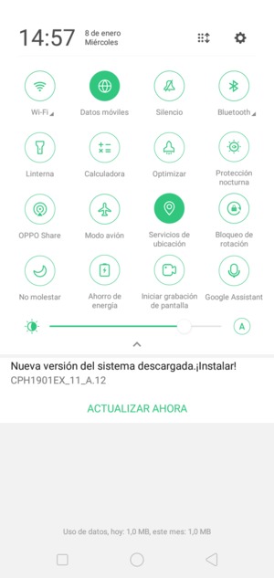 Desactive Servicios de ubicación