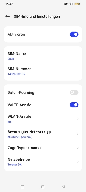 Um das Netzwerk zu wechseln, falls Probleme auftreten, wählen Sie Netzbetreiber