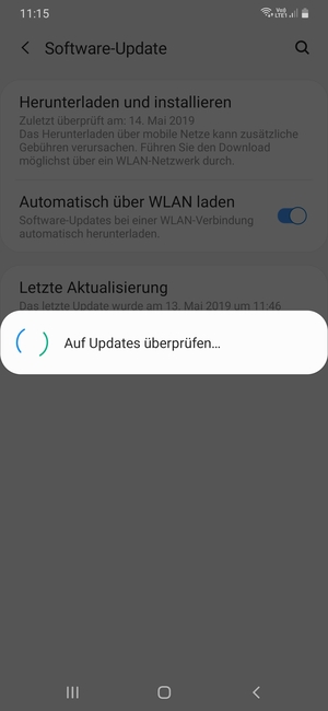 Warten Sie, bis die Suche abgeschlossen ist