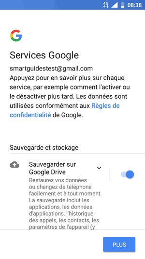 Sélectionnez PLUS