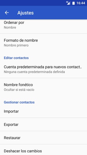 Desplácese y seleccione Importar