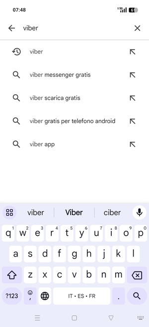 Inserisci il nome dell'app e seleziona Ricerca