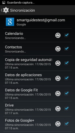 Su información será sincronizada