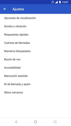 Seleccione Buzón de voz