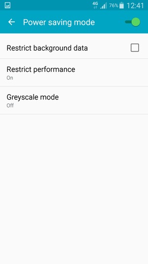 Turn on Power saving mode