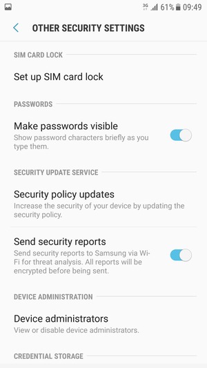 Select Set up SIM card lock