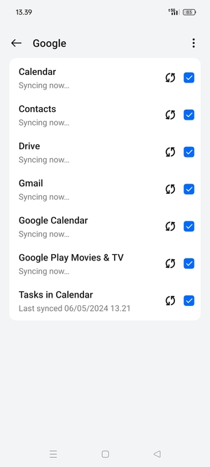 Your information will be synchronised