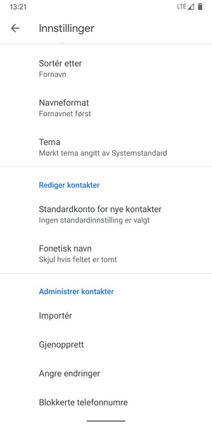 Bla til og velg Importér