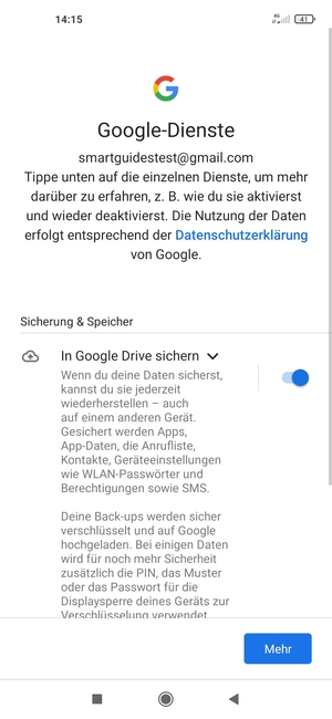 Wählen Sie Mehr