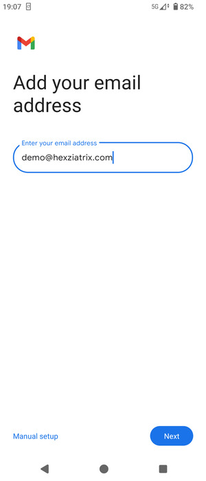 Enter your Email address and select Next