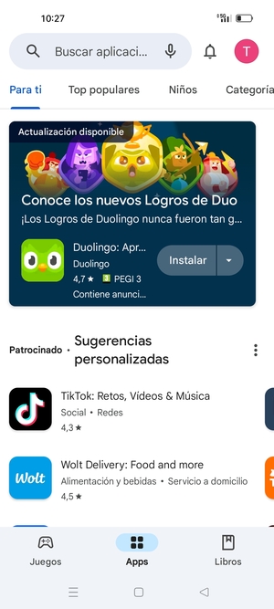 Seleccione la barra de Búsqueda