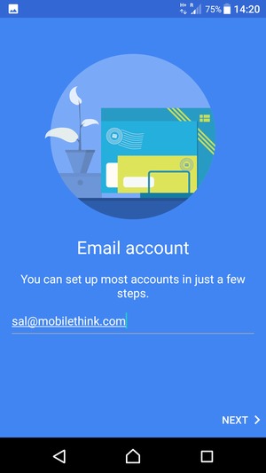 Enter your email address and  select NEXT