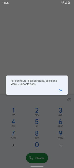 Se la segreteria telefonica non è configurata, seleziona OK