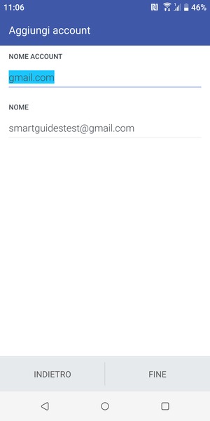 Scegli un nome per il tuo account e inserisci il tuo nome. Seleziona FINE