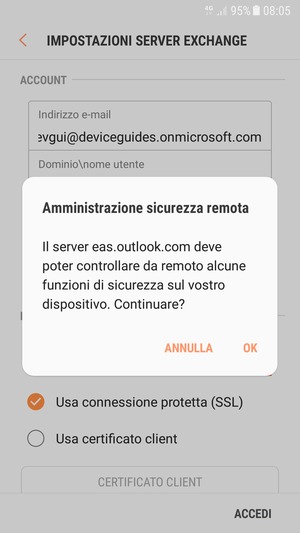 Seleziona OK