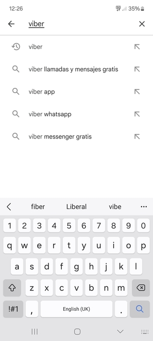 Introduzca el nombre de la aplicación y seleccione Buscar