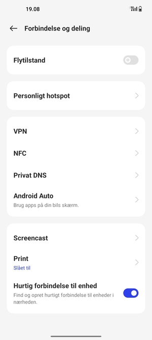 Vælg Personligt hotspot