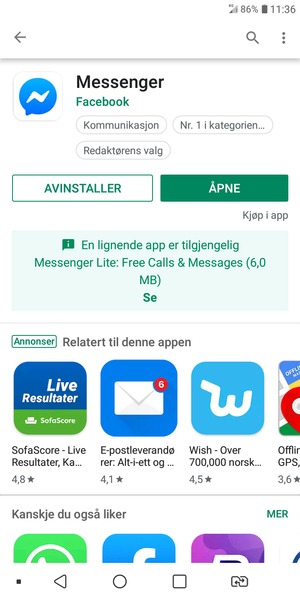Velg ÅPNE