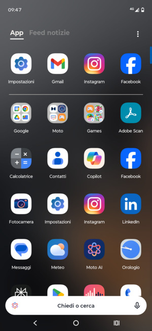 Seleziona Impostazioni