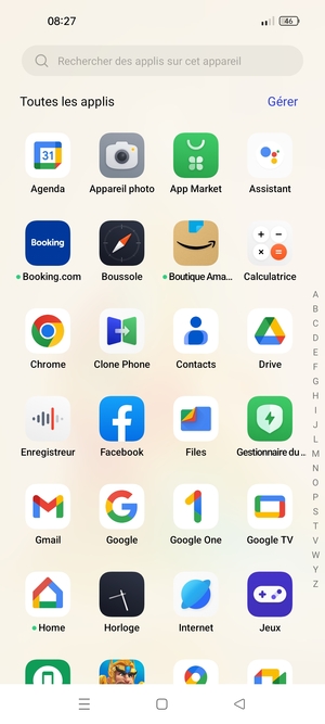 Sélectionnez Contacts