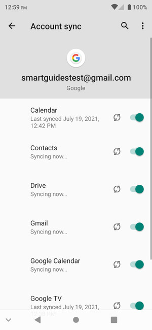 Your information will be synchronised
