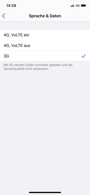 Wählen Sie 3G