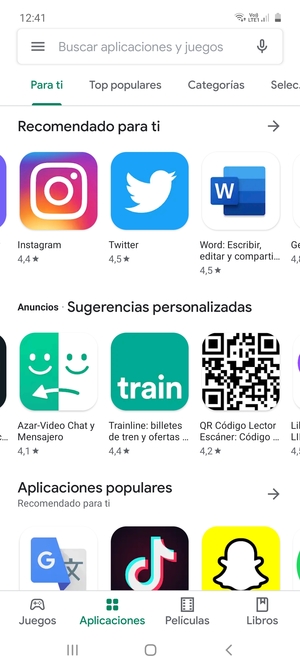 Seleccione la barra de Búsqueda